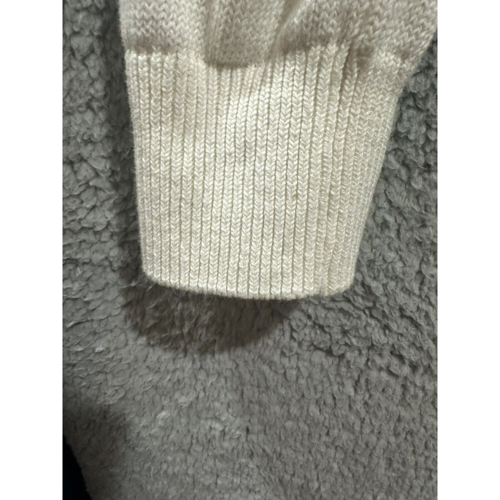 Sean John Mens Ivory/Blue/Brown Color Block Pullover Sweater 1/4 Button Large - Picture 6 of 9